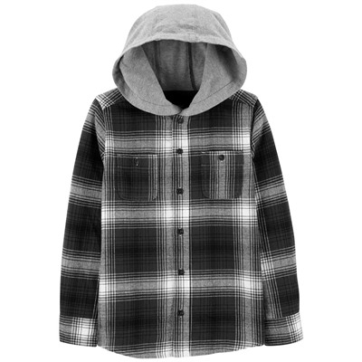 Hooded Flannel Shirt