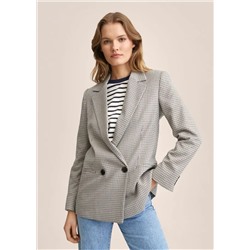 Americana doble botonadura cuadros -  Mujer | MANGO OUTLET Melilla
