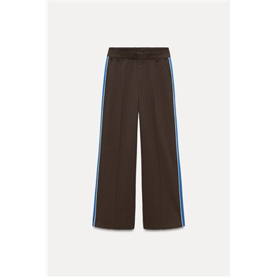 PINSTRIPE TROUSERS WITH BOXER DETAIL
