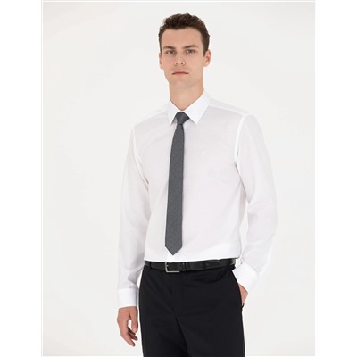 Beyaz Slim Fit Uzun Kollu Klasik Gömlek