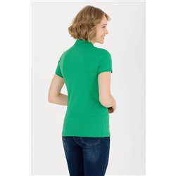 Kadın Yeşil Basic Polo Yaka Tişört