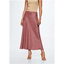 Falda satinada textura -  Mujer | MANGO OUTLET Melilla