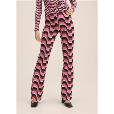 Pantalón recto estampado -  Mujer | MANGO OUTLET Melilla