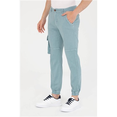 Erkek Mint Kanvas Pantolon