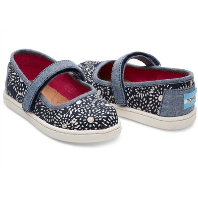 Vegan product NAVY SHIBORI DOTS TINY TOMS MARY JANES