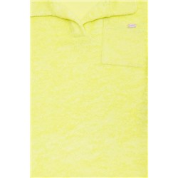 Kız Çocuk Neon Sarı Polo Yaka Tişört