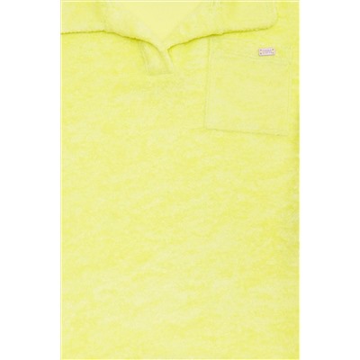 Kız Çocuk Neon Sarı Polo Yaka Tişört