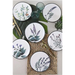 Keramika Çiçek Bahçesi Pasta Tabağı 20 Cm 6 Adet - 18938-39-40-41-42-43 ST040306F022AMD3600MASD400