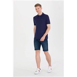 Erkek Lacivert Basic Polo Yaka Tişört