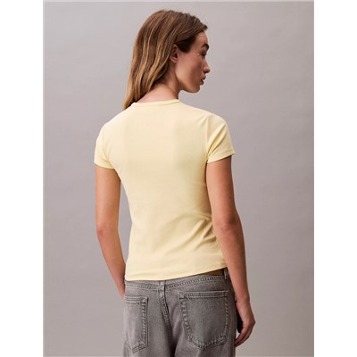 New Arrival Cotton Contour Rib T-Shirt