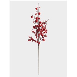 Ветка декоративная, 60 см, пластик/пенопласт, Красные ягоды, Interior bright