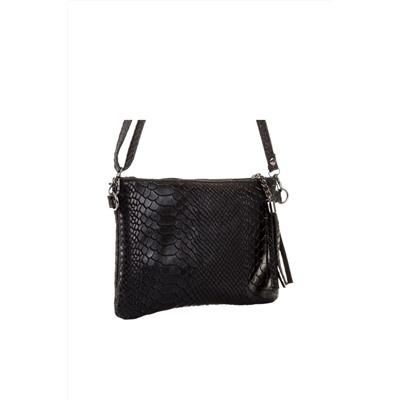 Bandolera de piel Negro