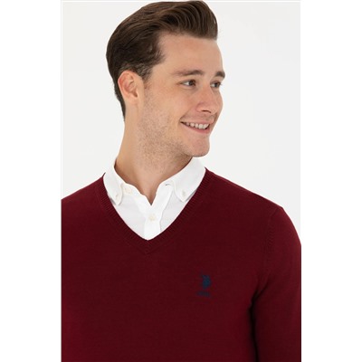Erkek Bordo Basic Kazak