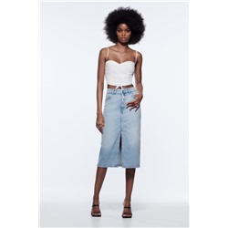 FALDA MIDI DENIM