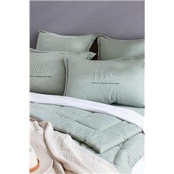 Bobigny Tek Kişilik Pamuklu SuperSoft Comforter Set - Mint Yeşili