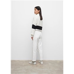 Jeans straight-fit rotos decorativos