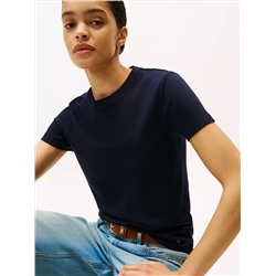 Drapey Smooth Cotton Crewneck T-Shirt