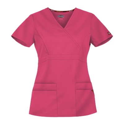 Dickies EDS Signature Scrubs Contemporary Fit Mock Wrap Top