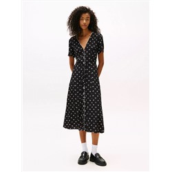 Tommy Jeans Floral Print Midi Dress
