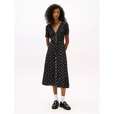 Tommy Jeans Floral Print Midi Dress