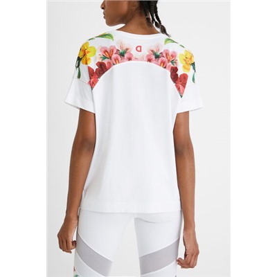 Camiseta floral 100% algodón