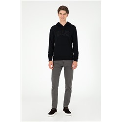 Erkek Siyah Basic Sweatshirt