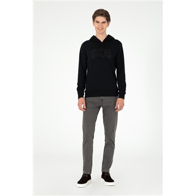 Erkek Siyah Basic Sweatshirt