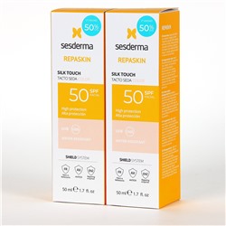 S*sd*rma PACK Duplo Repaskin Tacto Seda Color SPF50+ 50 ml 50% Descuento Segundad Unidad