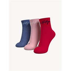 TOMMY HILFIGER QUARTER TOP SOCK 3PK