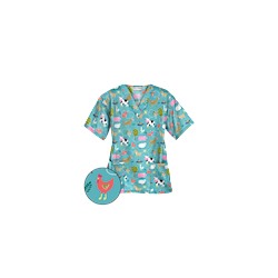 UA On The Farm Amazing Aqua Scrub Top