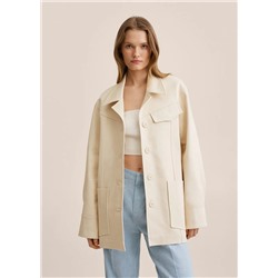 Chaqueta oversize algodón -  Mujer | MANGO OUTLET Melilla