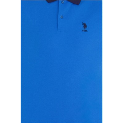 Erkek Saks Polo Yaka Tişört