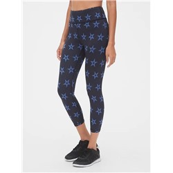 GapFit High Rise Winterbrush Pattern 7/8 Leggings