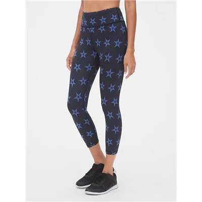 GapFit High Rise Winterbrush Pattern 7/8 Leggings