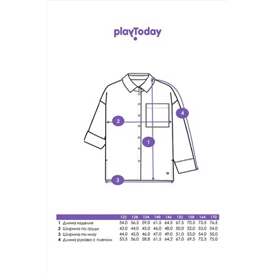 Блуза PLAYTODAY, 1124722
