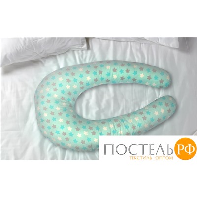 111060190-45З Многофункциональная подушка Comfy Baby 60х85 звезды бирюзовый