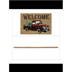 Fußmatte "Welcome Auto" in Natur - (L)60 x (B)40 cm