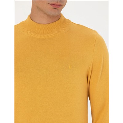 Hardal Slim Fit Yarım Balıkçı Basic Triko Kazak