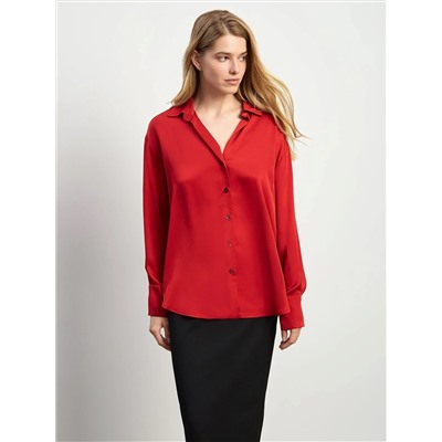 Рубашка однотонная, B3063/cherry