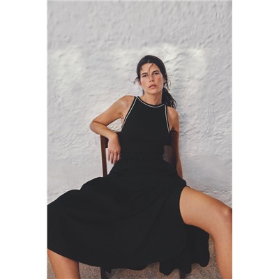 INTERLOCK MIDI DRESS