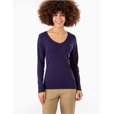 LONG SLEEVE V-NECK T-SHIRT