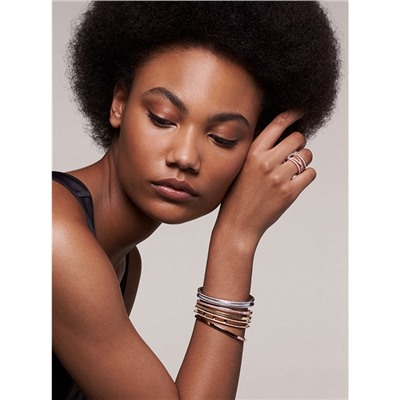 MICHAEL KORS Precious Metal-Plated Sterling Silver Pavé Nesting Cuff