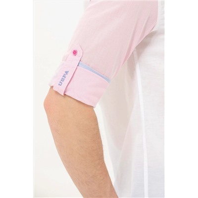 Erkek Pembe Uzun Kollu Gömlek