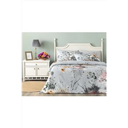 English Home Flower Heaven Dijital Baskılı Soft Cotton Tek Kişilik Nevresim Takımı 160x220 Cm Gri TYCDYZ0NON168609737933279