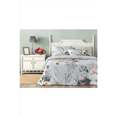 English Home Flower Heaven Dijital Baskılı Soft Cotton Tek Kişilik Nevresim Takımı 160x220 Cm Gri TYCDYZ0NON168609737933279