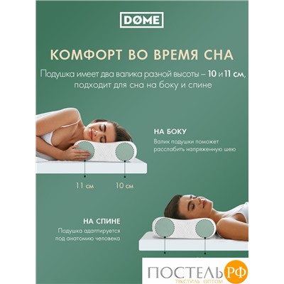 Dome СКИВЕ ЭРГО бел Подушка анатомическая 48х31х10/11, 1 пр., плстр/пенополиуретан