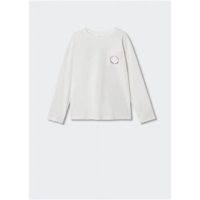Camiseta algodón manga larga -  Niño | MANGO OUTLET España