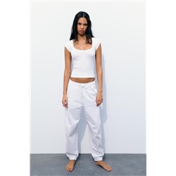 RIBBED ROUND NECK T-SHIRT