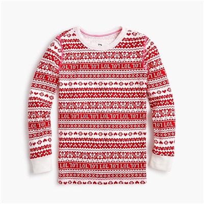 Kids' pajama set in LOL Fair Isle print