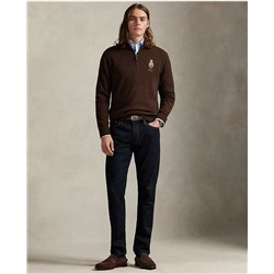 Вязаный мужской джемпер с вышивкой RALPH LAURE*N ОРИГИНАЛ!